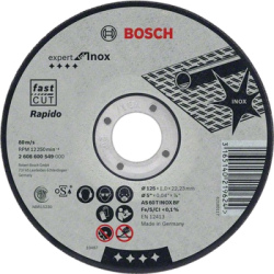 Rezací kotúč Bosch Standard for Inox rovný, hr. 1 mm, pr. 125 mm - 2608603171