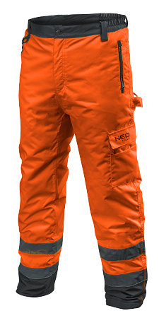 Zateplené reflexné pracovné nohavice NEO VISIBILITY oranžová