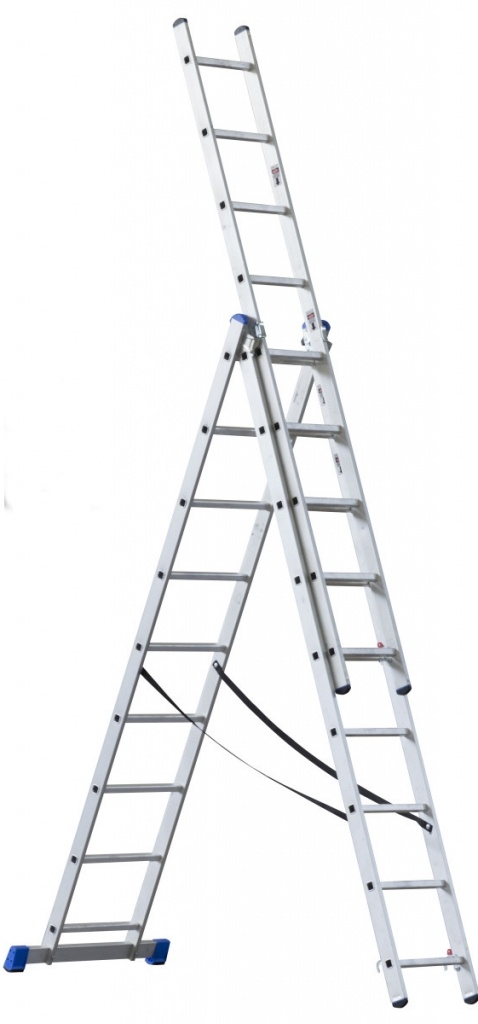 Trojdielny viacúčelový rebrík VHR H 3x8 priečok