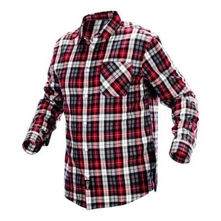 Flanelová košeľa, červeno-bielo-čierna NEO 81-540