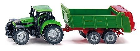 Traktor SIKU 1673 s rozmetačom hnoja 1:87