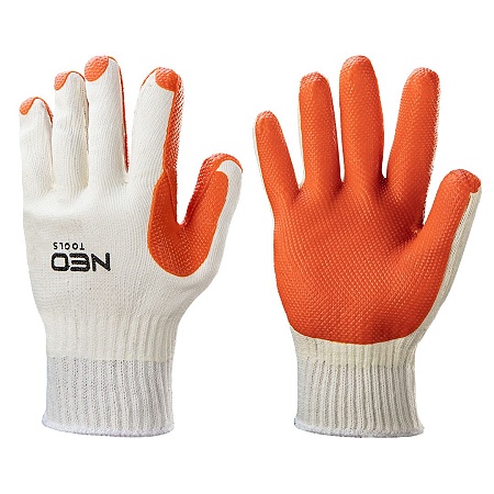 Pracovné rukavice, 65% bavlna + 35% polyester, veľkosť 10