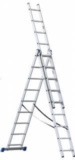 Trojdielny viacúčelový rebrík VHR H 3x7 priečok